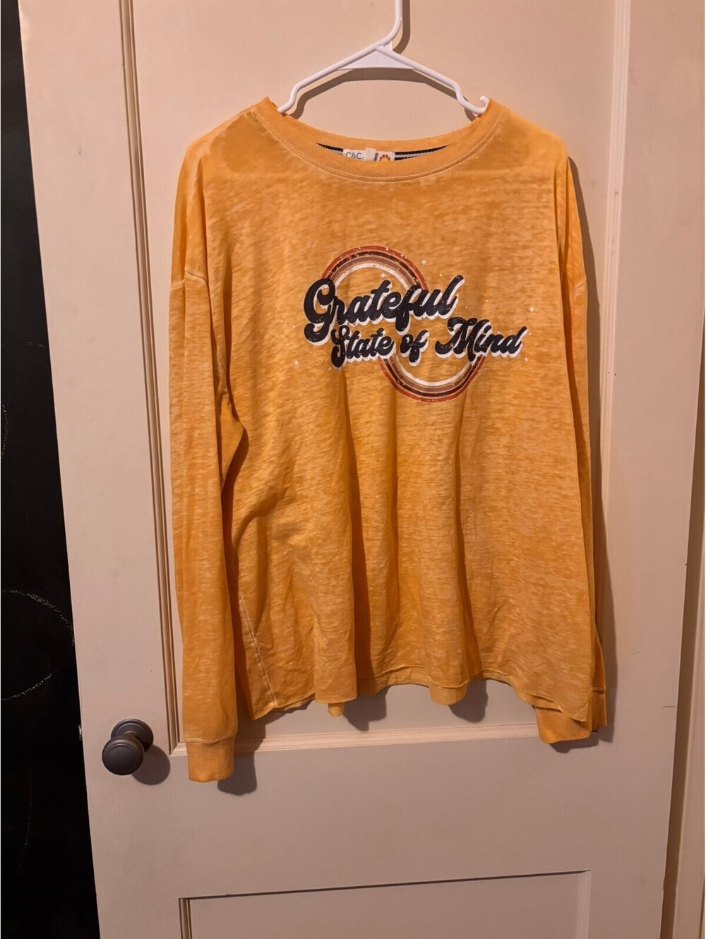 Coco + Carmen yellow Grateful State of Mind Long sleeve large